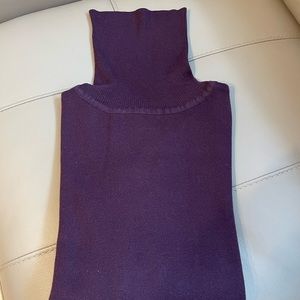 Rich eggplant purple turtleneck- nice!